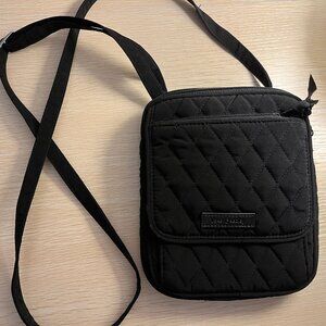 Vera Bradley Black Mini Hipster Crossbody Bag